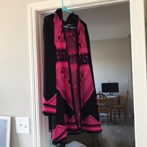 Pink and black cardigan